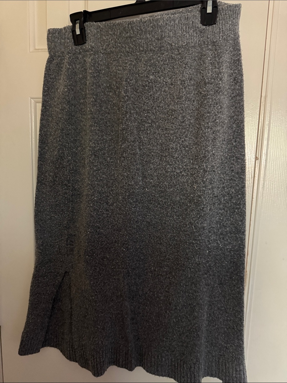Sonoma Charcoal Gray Knit Midi Skirt with back Slit